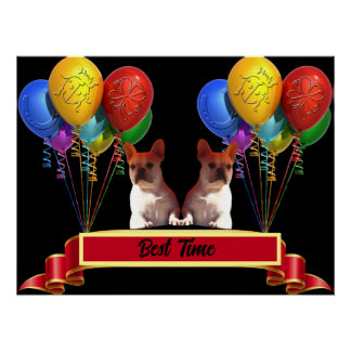 Póster Französische Bulldogge Happy Day French Bulldog