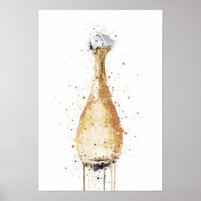 Poster Frasco de Fragrância de Presente de Natal 'Dourado (Frente)
