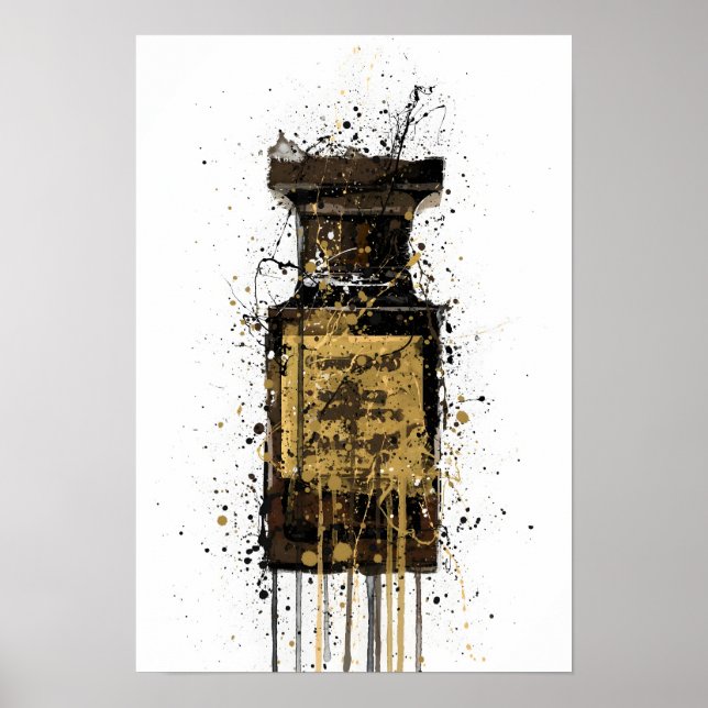Poster Frasco de Fragrância de Presente de Natal 'Obsidia (Frente)