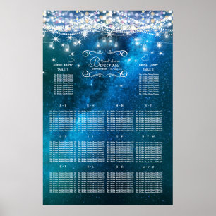 Poster Frasco de pedreiro sob as estrelas que Wedding a