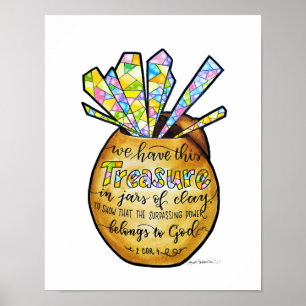 Poster Frascos da argila - tesouro - 2 núcleo 4 - arte d