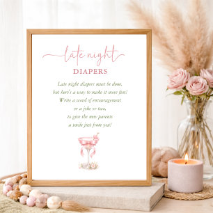 Poster Frascos TIni One Elegant Baby Shower Late Night Di