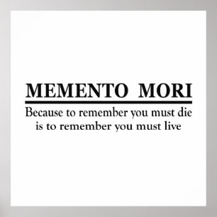 Poster Frase em Latim - Memento Mori