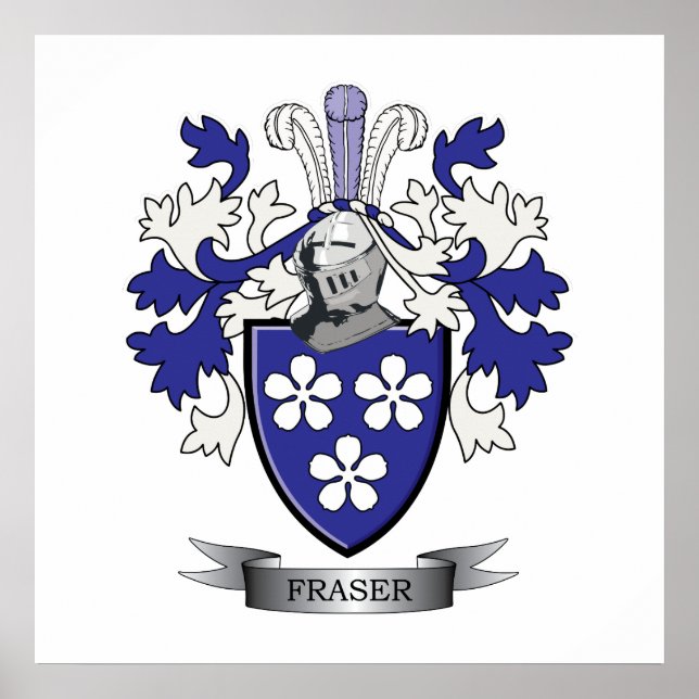 Poster Fraser Family Crest Casaco de Armas (Frente)