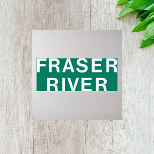 Poster Fraser River Highway Sinal Colúmbia Britânica Cana