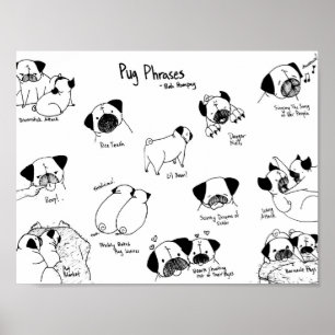 Póster Frases do Pug