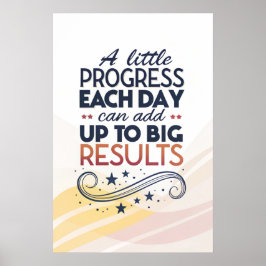 Poster frases motivacionais curtas, um progresso sutil