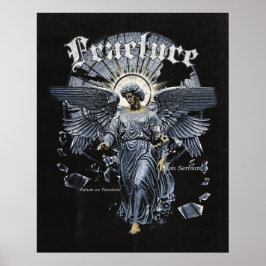 Poster Fratura - Design de Streetwear Gótico