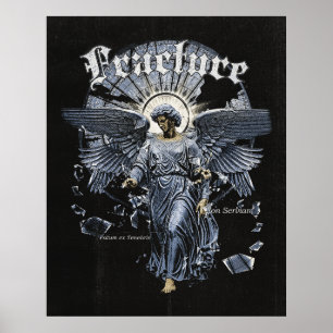Poster Fratura - Design de Streetwear Gótico