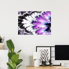 Poster Fratural preto roxo e roxo moderno