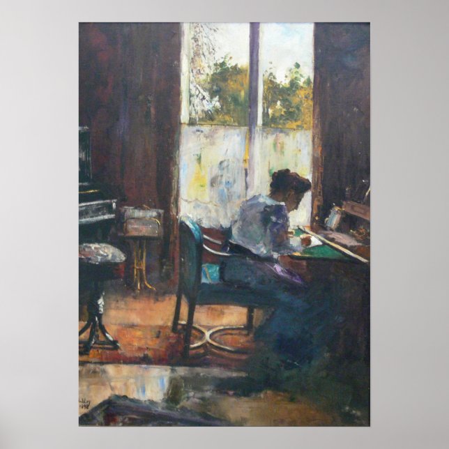 Póster Frau am Schreibtisch (Frente)