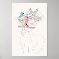 Frau mit Blumen