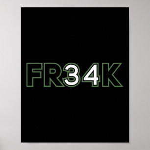 Poster Freak de bola de basquete divertido