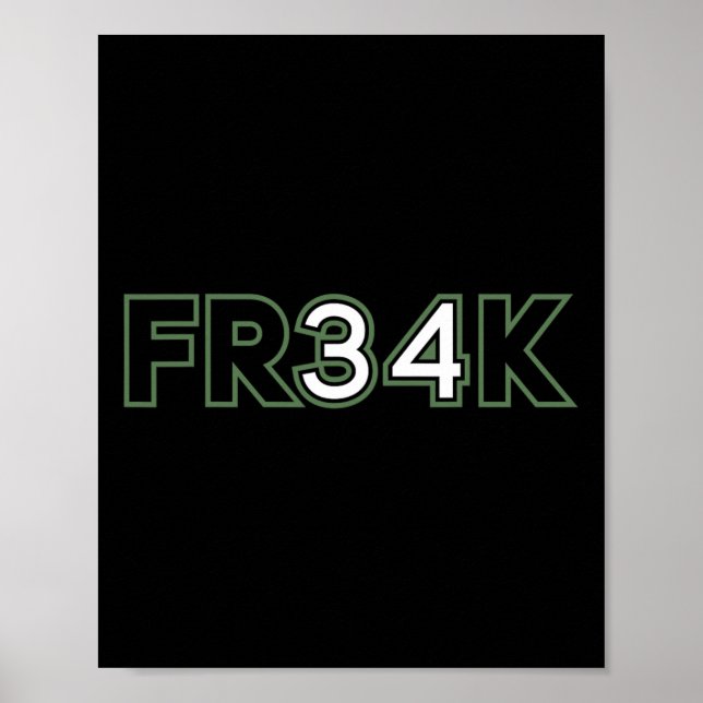 Poster Freak de bola de basquete divertido (Frente)