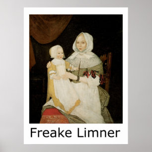 Poster Freake Limner Elizabeth Freake e Baby Mary