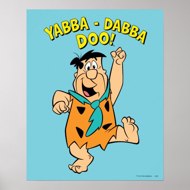 Póster Fred Flintstone Yabba-Dabba Doo! (Frente)