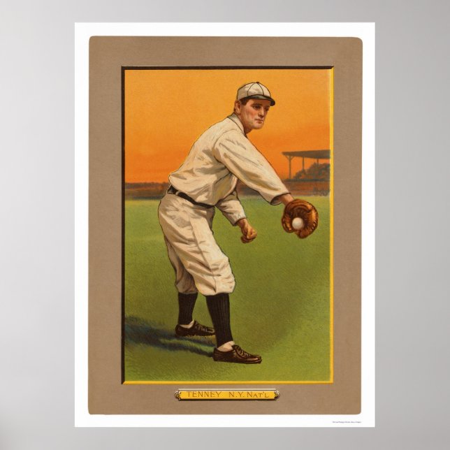 Póster Fred Tenney Giants Baseball 1911 (Frente)