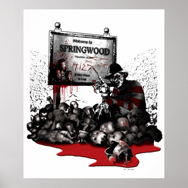 Poster Freddy vs Jason | Bem-vindo a Springwood (Frente)