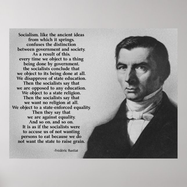 Póster Frederic Bastiat Anti-Socialismo (Frente)