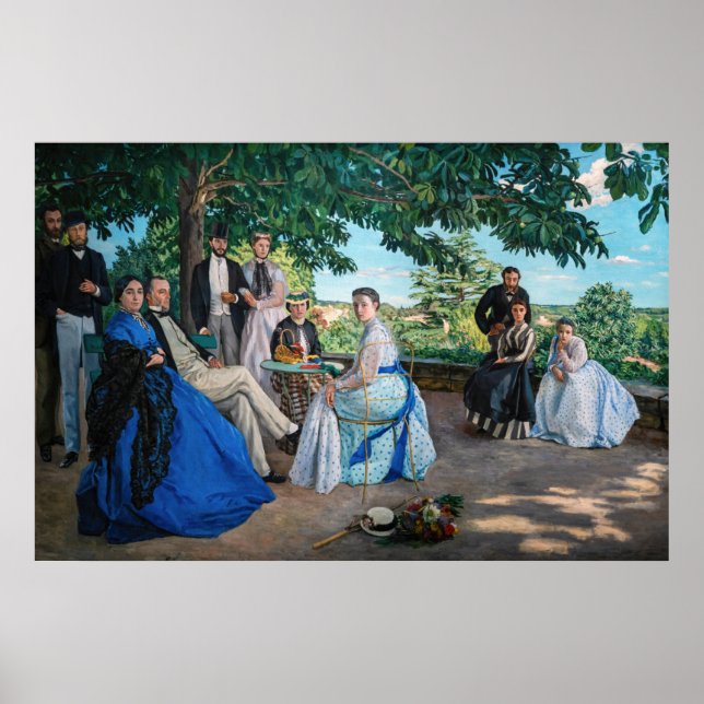 Poster Frederic Bazille - A Reunião Familiar (Frente)