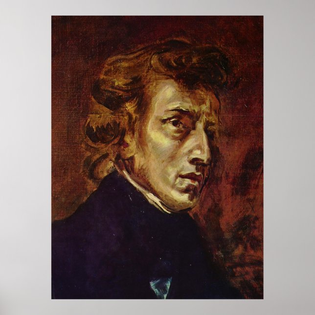 Póster Frederic Chopin Retrait por Eugene Delacroix (Frente)