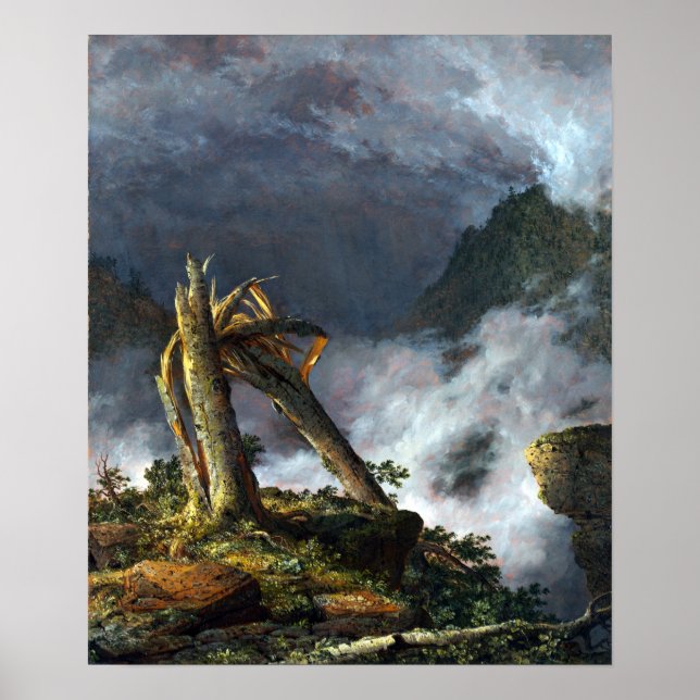Poster Frederic Edwin Church Storm nas montanhas (Frente)