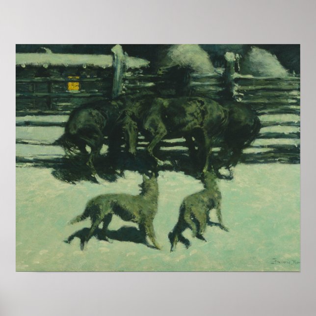 Poster Frederic Remington - A Chamada de Ajuda (Frente)