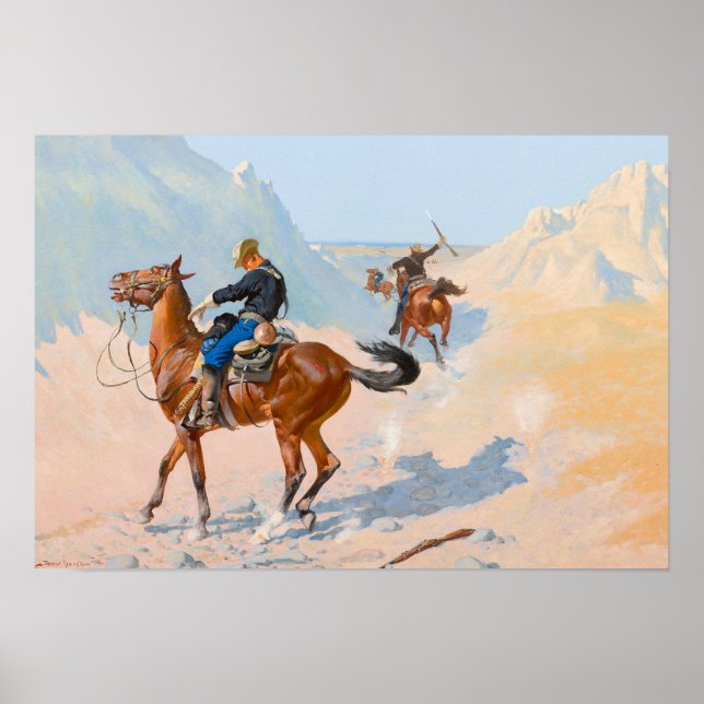 Poster Frederic Remington - A Guarda Avançada, ou A Mil (Frente)
