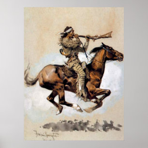 Poster Frederic Remington “Caçador de Búfalos Cuspidor de