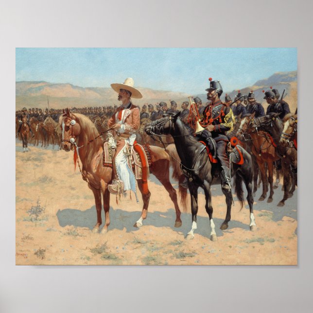 Poster Frederic Remington - O Major Mexicano (Frente)