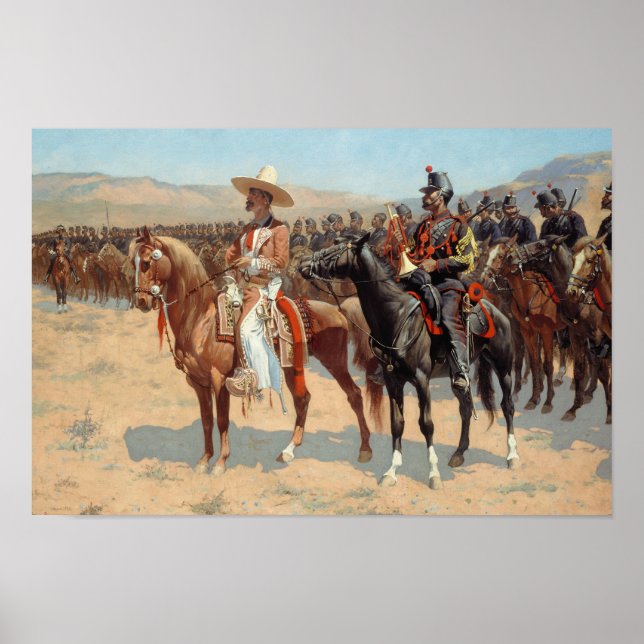 Poster Frederic Remington - O Major Mexicano (Frente)