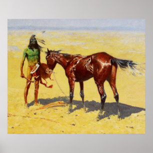 Póster Frederic Remington Western Art “Hunted Down”