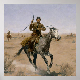Poster Frederic Remington Western Art "O Voo"