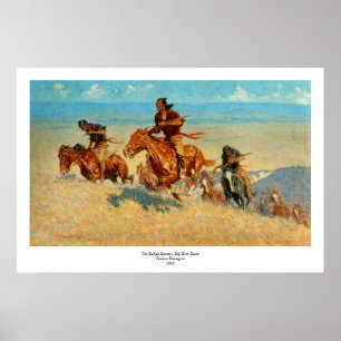 Poster Frederic Remington's The Buffalo Runners (1909)