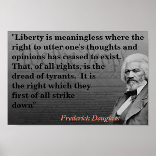 Poster Frederick Douglass Cita A Liberdade De Expressão P