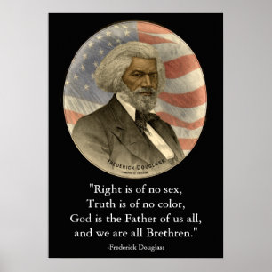 Póster Frederick Douglass Cita a Verdade a História Negr