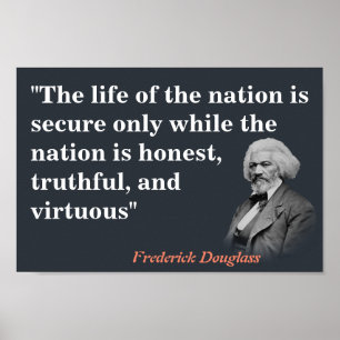 Poster Frederick Douglass Cita Sobre A Vida Da Nação