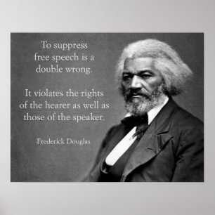 Poster Frederick Douglass Free Speech