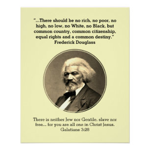 Póster FREDERICK DOUGLASS Personalizado CREAM sem Ricos