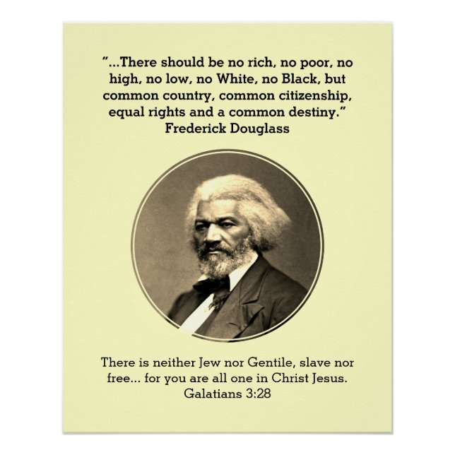 Póster FREDERICK DOUGLASS | Personalizado CREAM sem Ricos (Frente)