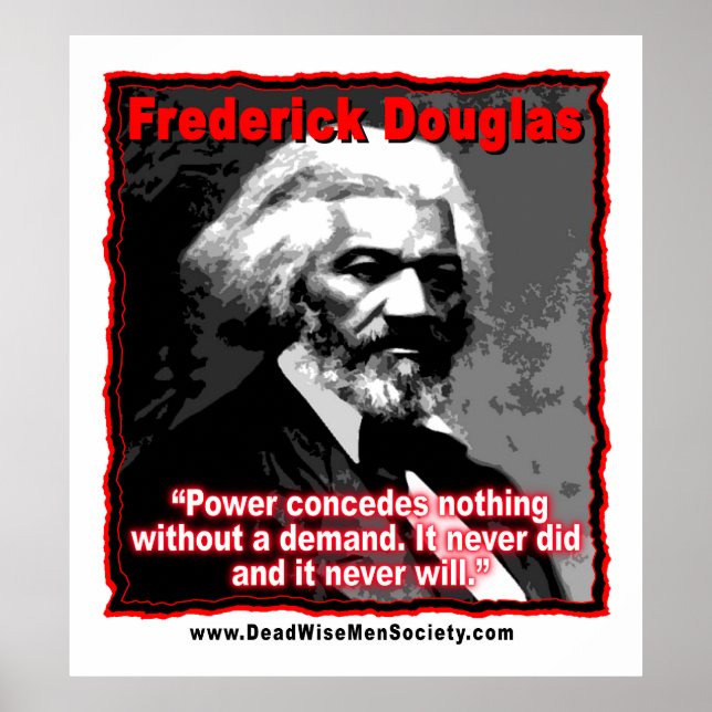 Póster Frederick Douglass Power Oculta Citação (Frente)