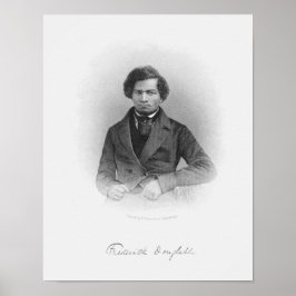 Poster Frederick Douglass - Retrato Gravado
