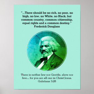Poster FREDERICK DOUGLASS Sem Rich sem Pobre AZUL Perso
