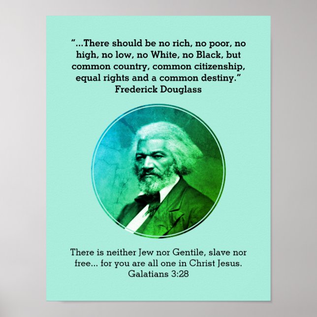 Poster FREDERICK DOUGLASS | Sem Rich sem Pobre AZUL Perso (Frente)