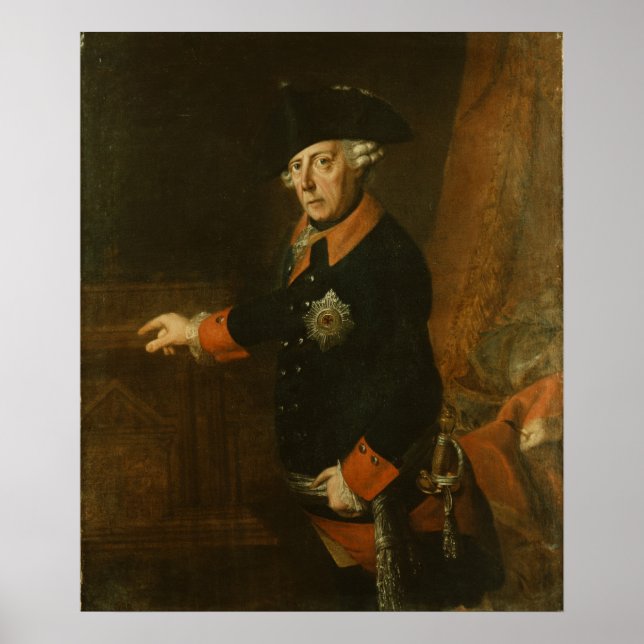 Póster Frederick II O Excelente da Prússia, c.1763 (Frente)