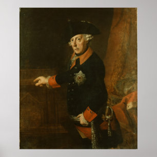 Póster Frederick II o excelente de Prússia, c.1763