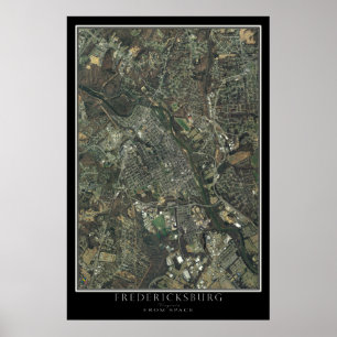 Poster Fredericksburg Virginia Do Space Satellite Map