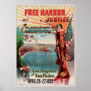 Poster Free Harbor Jubilee, Los Angeles e San Pedro.