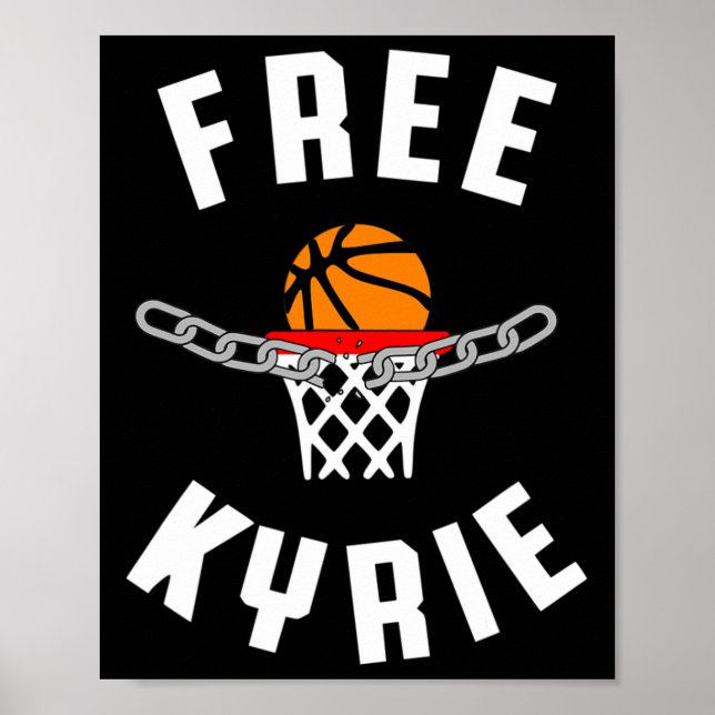 Poster Free Kyrie Free Speech Anti Censoration Fun Bysket (Frente)