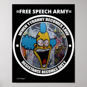 poster "FREE SPEECH ARMY 3"